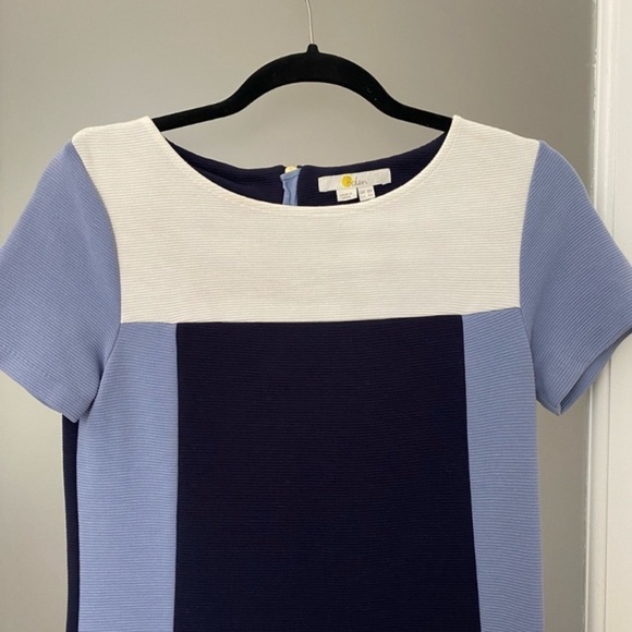 Boden dress color‎ block midi casual career blue white size 4R - Picture 6 of 15